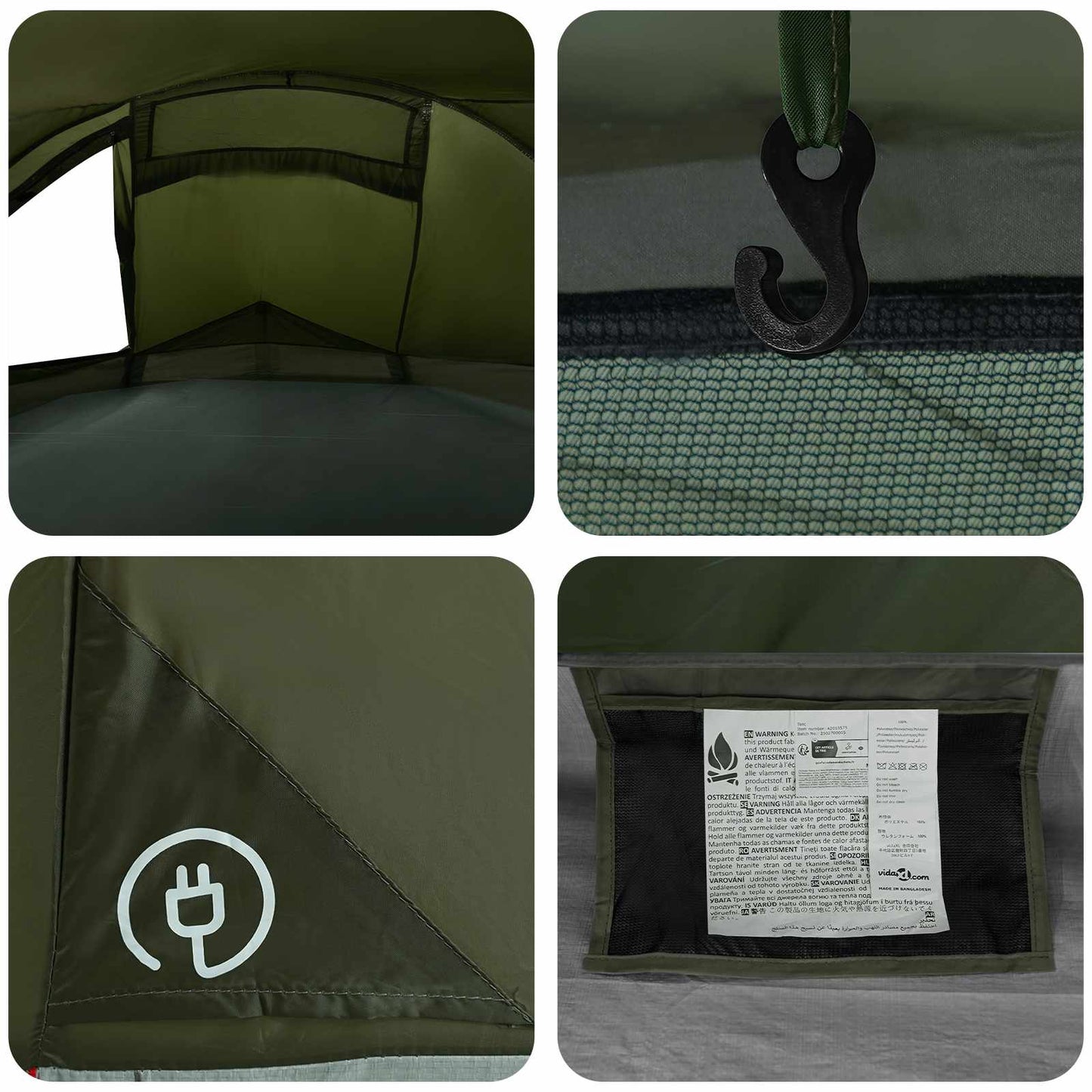 Backpacking Tent Olive Green 4-Person
