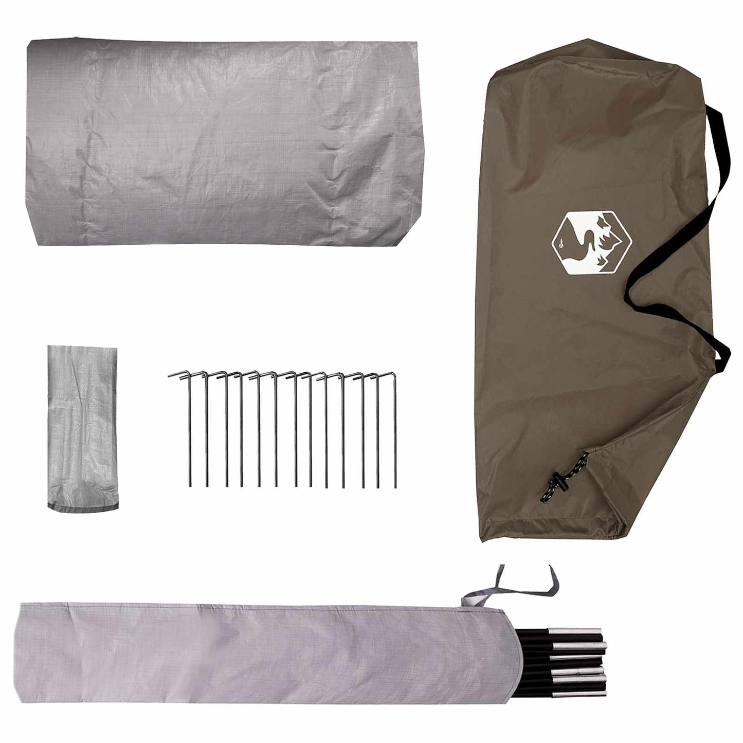 Backpacking Tent Brown and Grey 2-Person