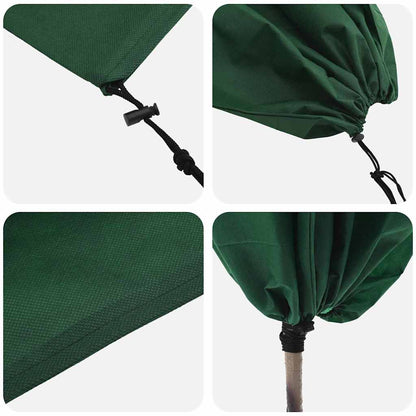 Frost Protection Plant Fleece Covers 10 pcs Green 0.8 x 1.2 m