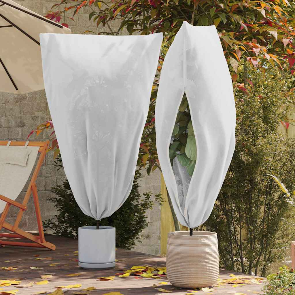 Frost Protection Plant Fleece Covers 5 pcs White 1.55 x 1.55 m