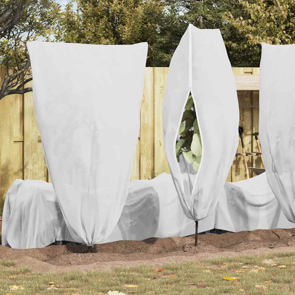 Frost Protection Plant Fleece Covers 5 pcs White 1.55 x 1.55 m
