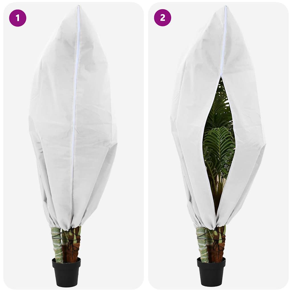 Frost Protection Plant Fleece Covers 5 pcs White 1.55 x 1.55 m