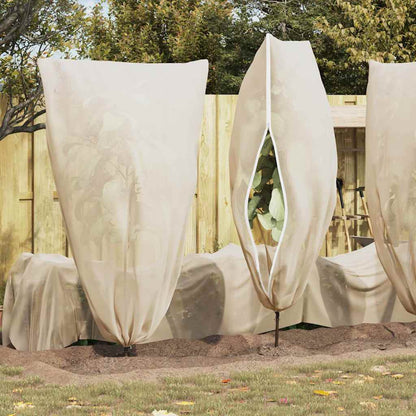Frost Protection Plant Fleece Covers 5 pcs Beige 1.55 x 1.55 m