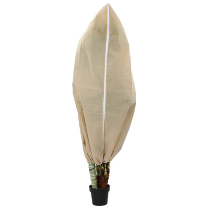 Frost Protection Plant Fleece Covers 5 pcs Beige 1.55 x 1.55 m