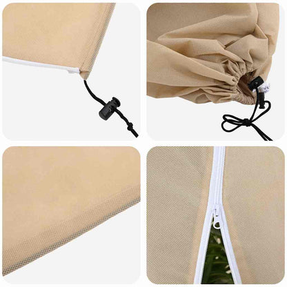 Frost Protection Plant Fleece Covers 5 pcs Beige 1.8 x 1.2 m
