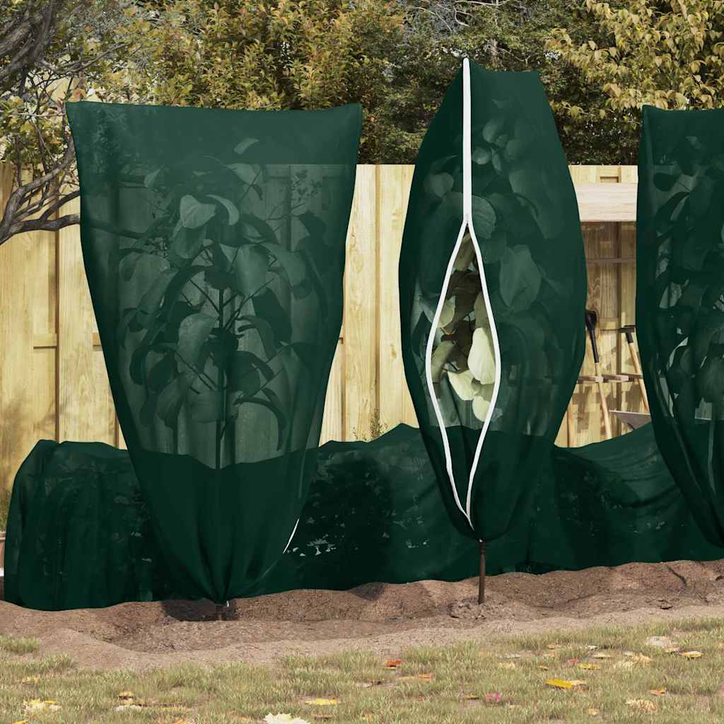 Frost Protection Plant Fleece Covers 5 pcs Green 1.55 x 1 m
