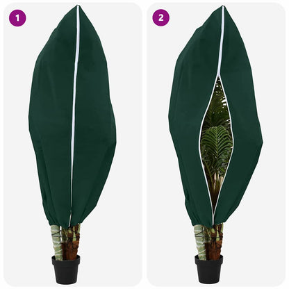 Frost Protection Plant Fleece Covers 5 pcs Green 1.55 x 1 m