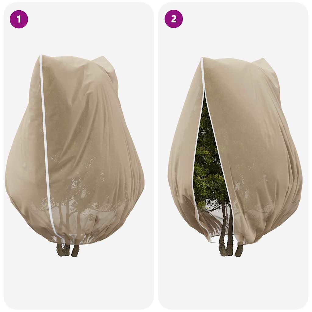 Frost Protection Plant Fleece Covers 3 pcs Beige 2.4 x 2 m