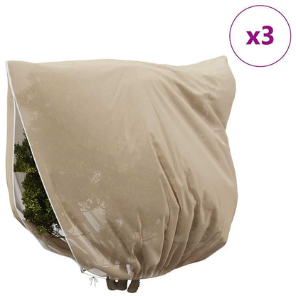Frost Protection Plant Fleece Covers 3 pcs Beige 2.5 x 3.14 m