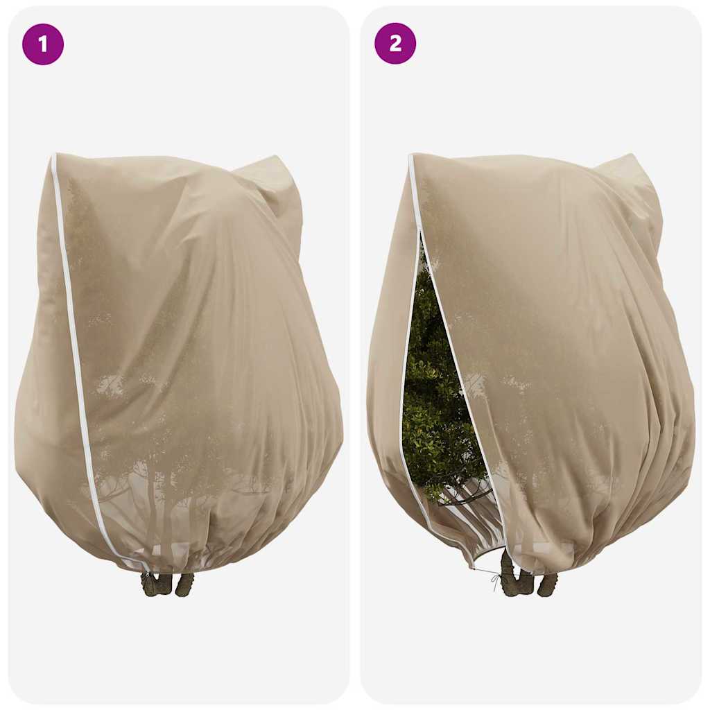 Frost Protection Plant Fleece Covers 3 pcs Beige 3.5 x 3.93 m