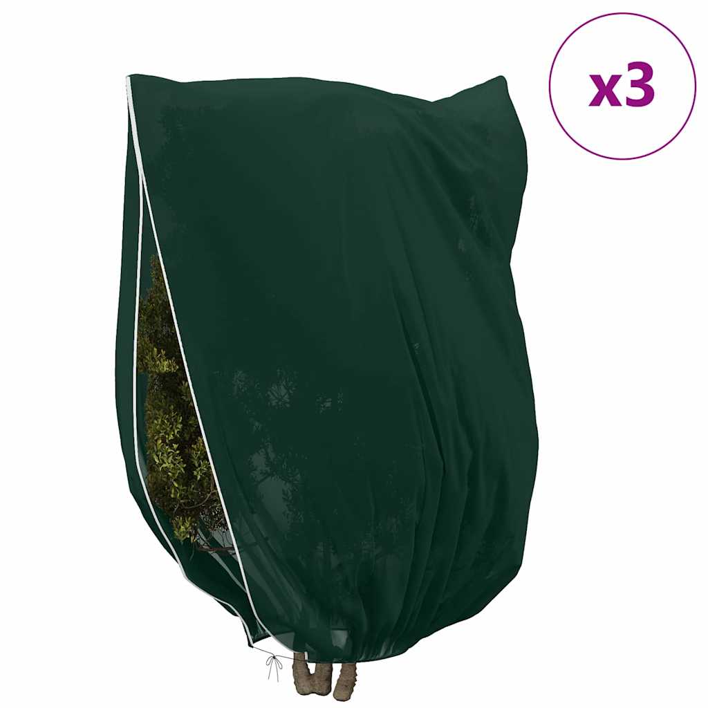 Frost Protection Plant Fleece Covers 3 pcs Green 3.5 x 2.5 m