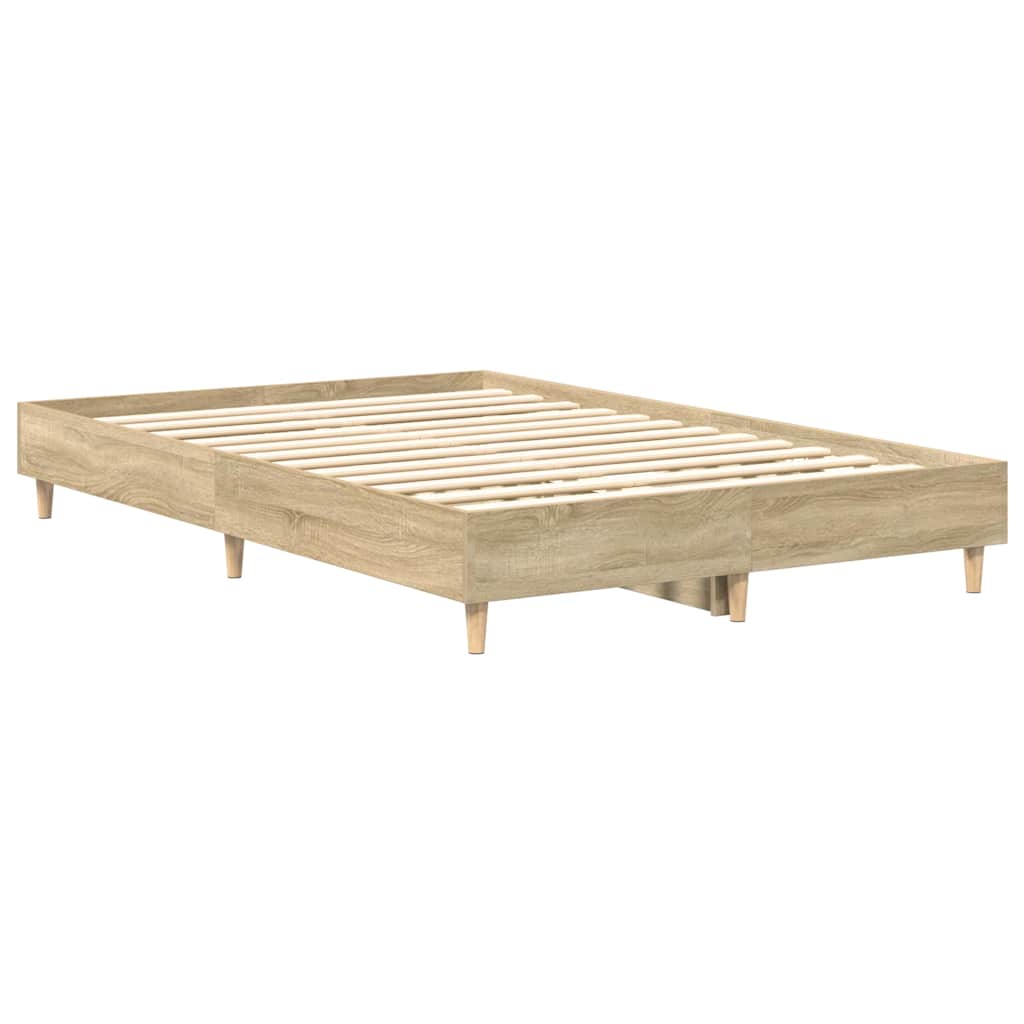 Bed Frame Sonoma 137 x 190 cm Engineered Wood