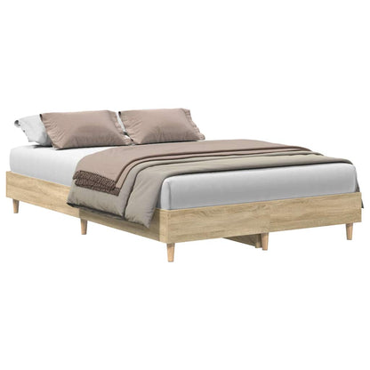 Bed Frame Sonoma 137 x 190 cm Engineered Wood