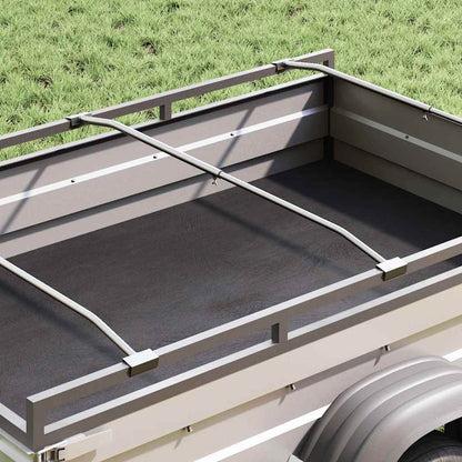 Tarpaulin Bracket for Trailers 2 pcs Silver 102-155 cm Aluminum
