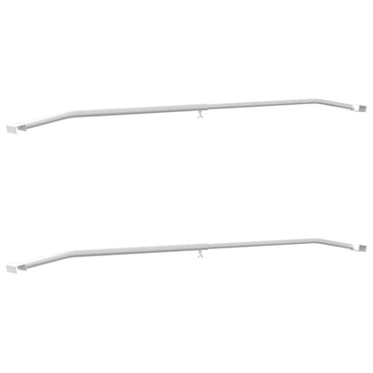 Tarpaulin Bracket for Trailers 2 pcs Silver 102-155 cm Aluminum