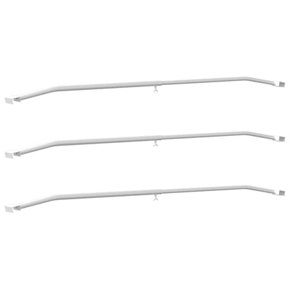 Tarpaulin Bracket for Trailers 3 pcs Silver 102-155 cm Aluminum