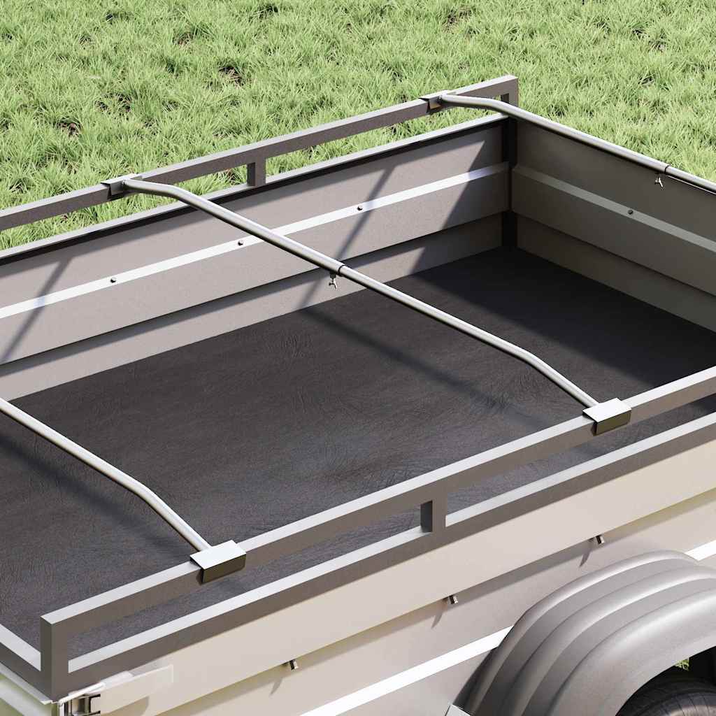 Tarpaulin Bracket for Trailers 4 pcs Silver 102-155 cm Aluminum