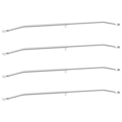 Tarpaulin Bracket for Trailers 4 pcs Silver 102-155 cm Aluminum