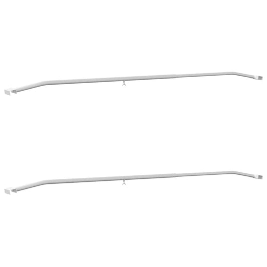 Tarpaulin Bracket for Trailers 2 Silver 136-218 cm Aluminum