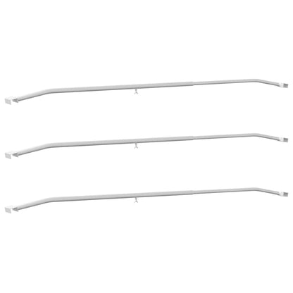 Tarpaulin Bracket for Trailers 3 pcs Silver 136-218 cm Aluminum