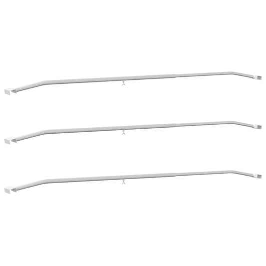 Tarpaulin Bracket for Trailers 3 Silver 136-218 cm Aluminum