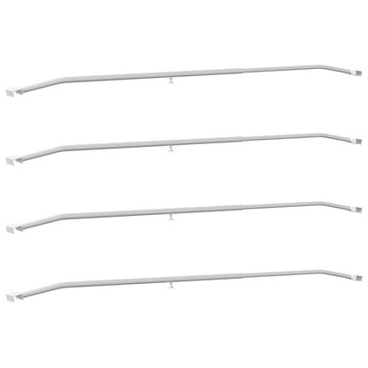 Tarpaulin Bracket for Trailers 4 pcs Silver 136-218 cm Aluminum