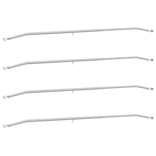 Tarpaulin Bracket for Trailers 4 Silver 136-218 cm Aluminum