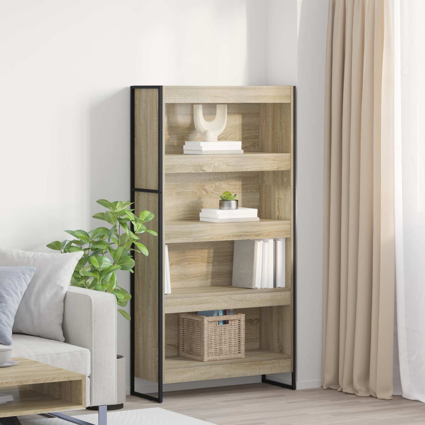 Book Cabinet 80 x 30 x 155 cm Engineered Wood Sonoma