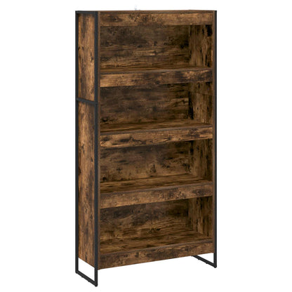 Book Cabinet 80 x 30 x 155 cm Engineered Wood Smoke Oak