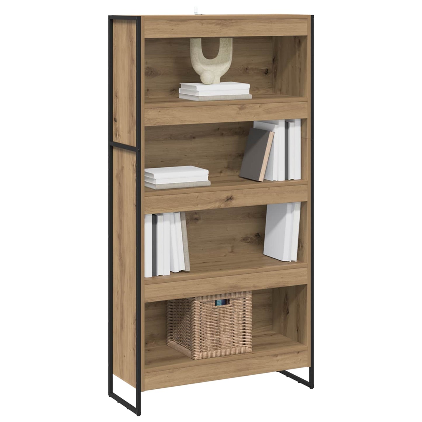 Book Cabinet 80 x 30 x 155 cm Engineered Wood Artisian Oak