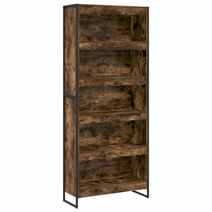 Book Cabinet 80 x 30 x 189.5 cm Engineered Wood Smoke Oak
