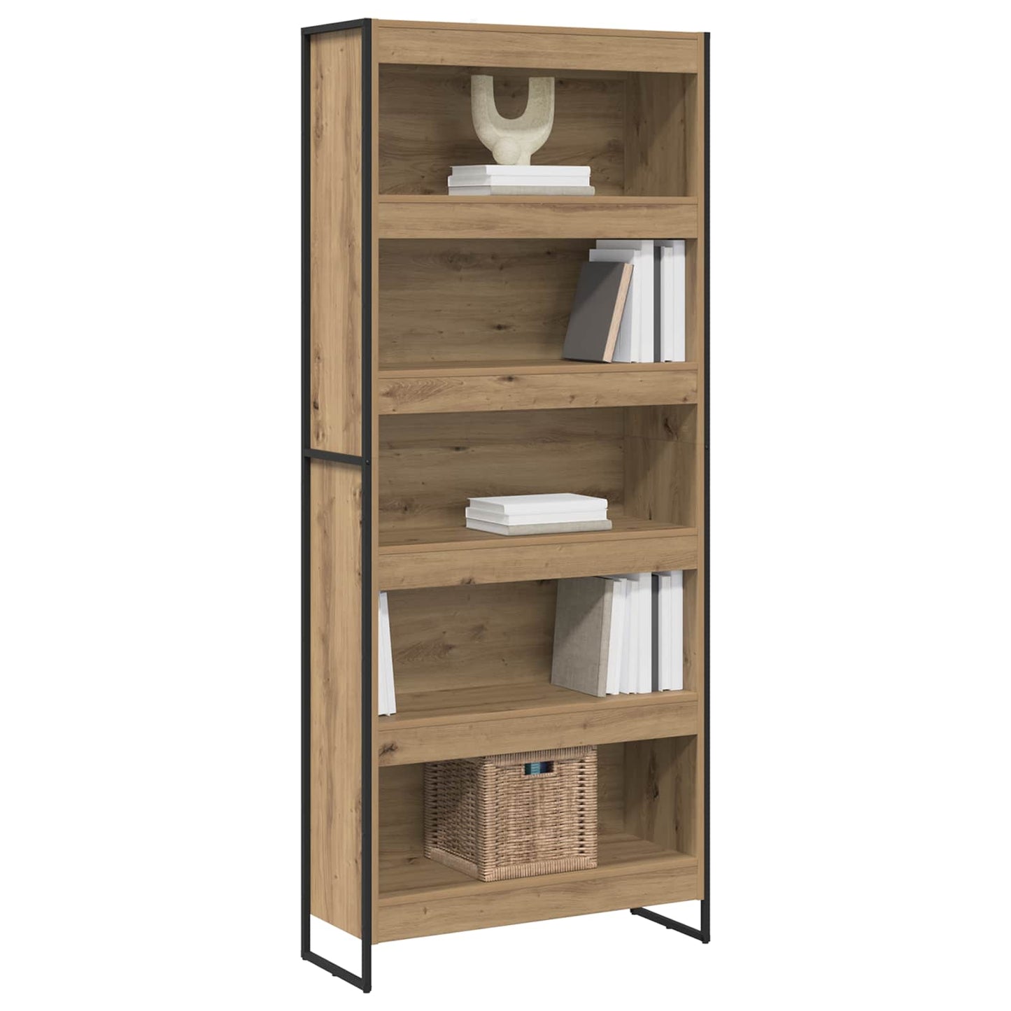 Book Cabinet 80 x 30 x 189.5 cm Engineered Wood Artisian Oak