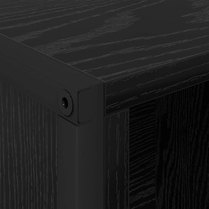 Book Cabinet 99.5 x 30 x 108 cm Engineered Wood Black Oak