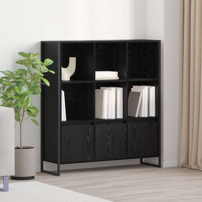 Book Cabinet 99.5 x 30 x 108 cm Engineered Wood Black Oak