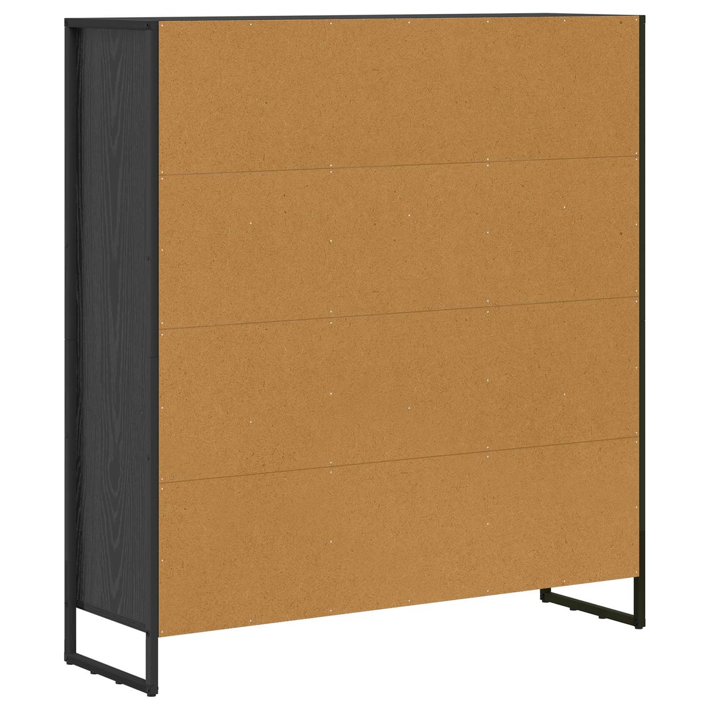 Book Cabinet 99.5 x 30 x 108 cm Engineered Wood Black Oak
