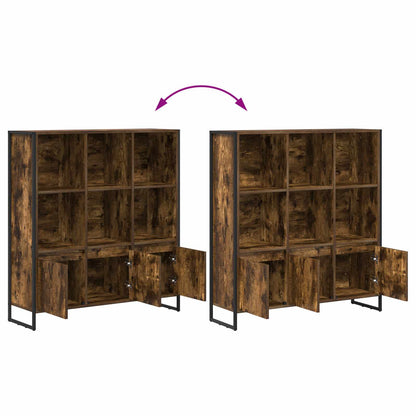Book Cabinet 99.5 x 30 x 108 cm Engineered Wood Smoke Oak