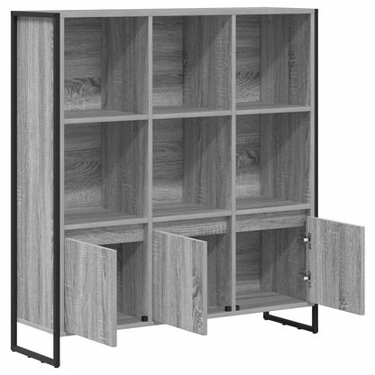 Book Cabinet 99.5 x 30 x 108 cm Engineered Wood Grey Sonoma