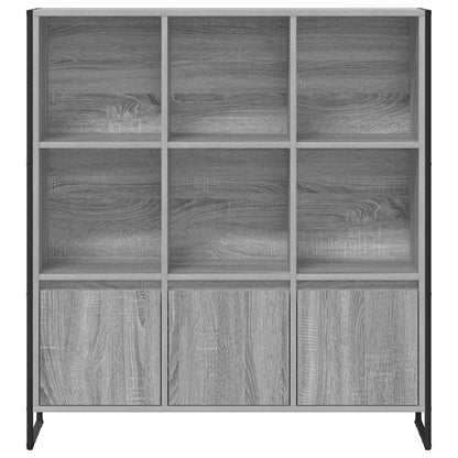 Book Cabinet 99.5 x 30 x 108 cm Engineered Wood Grey Sonoma