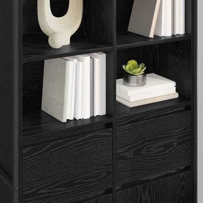 Sideboard Black Oak 81 x 36 x 150.5 cm Engineered Wood