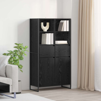 Sideboard Black Oak 81 x 36 x 150.5 cm Engineered Wood