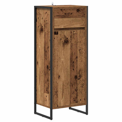 Bathroom Furniture Set with Drawer Old Wood Engineered Wood