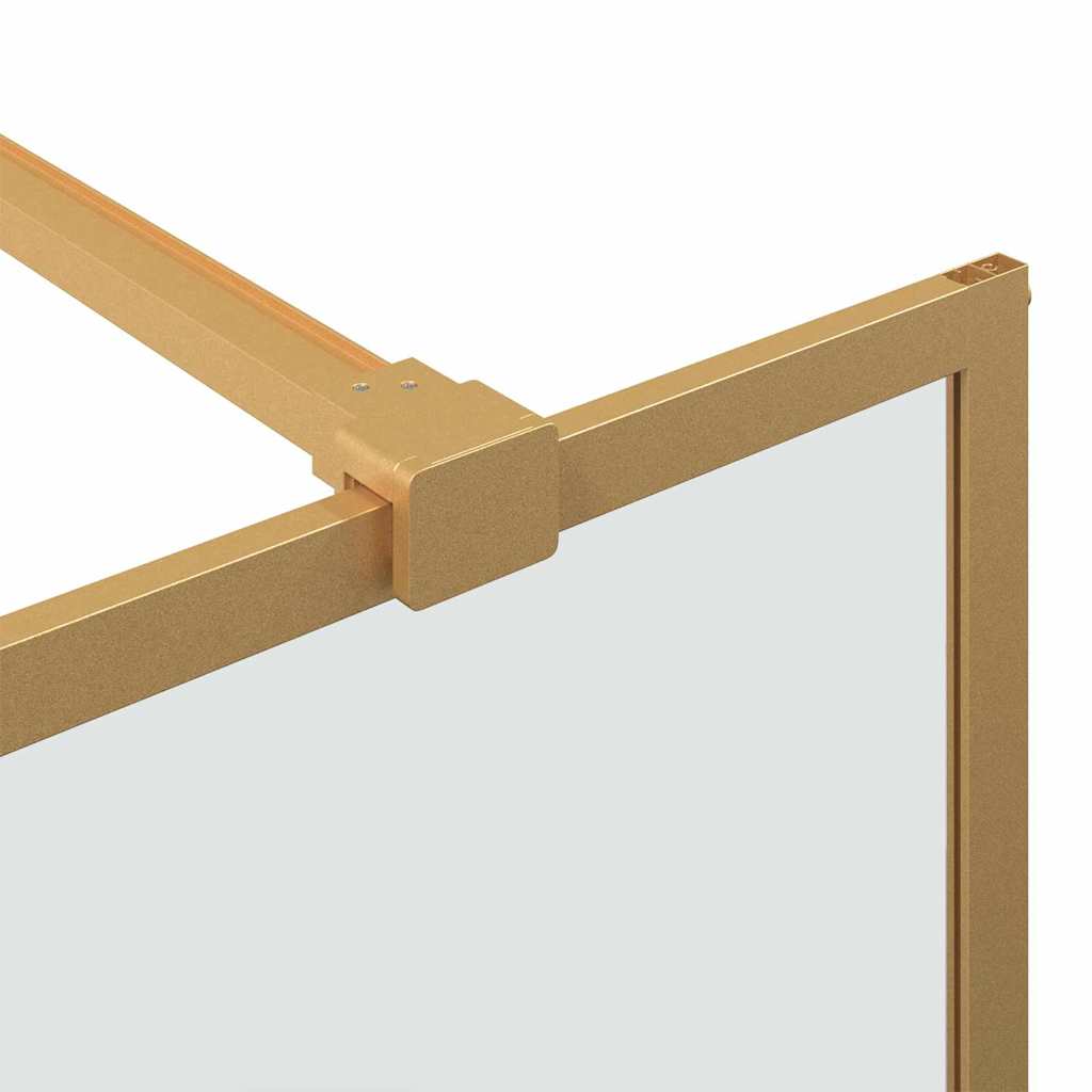 Walk-in Shower Wall Gold 90 x 195 cm Tempered Glass