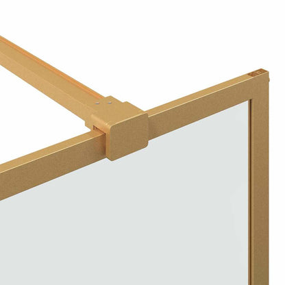 Walk-in Shower Wall Gold 115 x 195 cm Tempered Glass