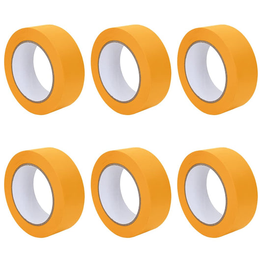Painter Masking Tapes 6 pcs Yellow 38mm x 50m Paper