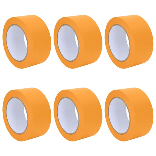 Painter Masking Tapes 6 pcs Yellow 50mm x 50m Paper