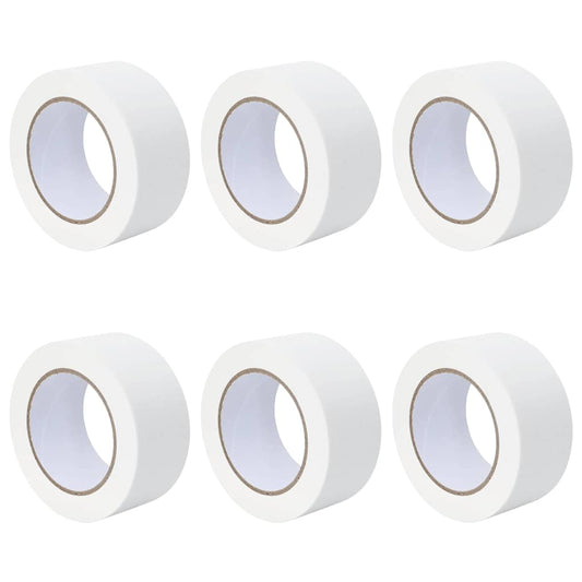 Painter Masking Tapes 6 pcs White 50mm x 50m Paper