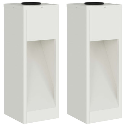 Solar Led Pathway Light 2 pcs White Cold Rolled Steel