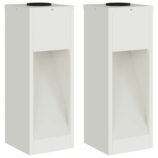 Solar Led Pathway Light 2 pcs White Cold Rolled Steel