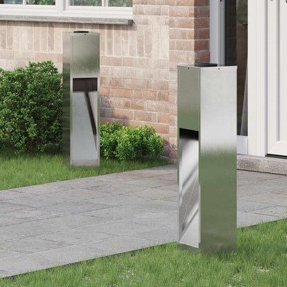 Solar Led Pathway Light 2 pcs Silver Stainless Steel