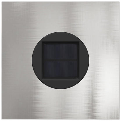 Solar LED Pathway Light 2 pcs Silver Stainless Steel